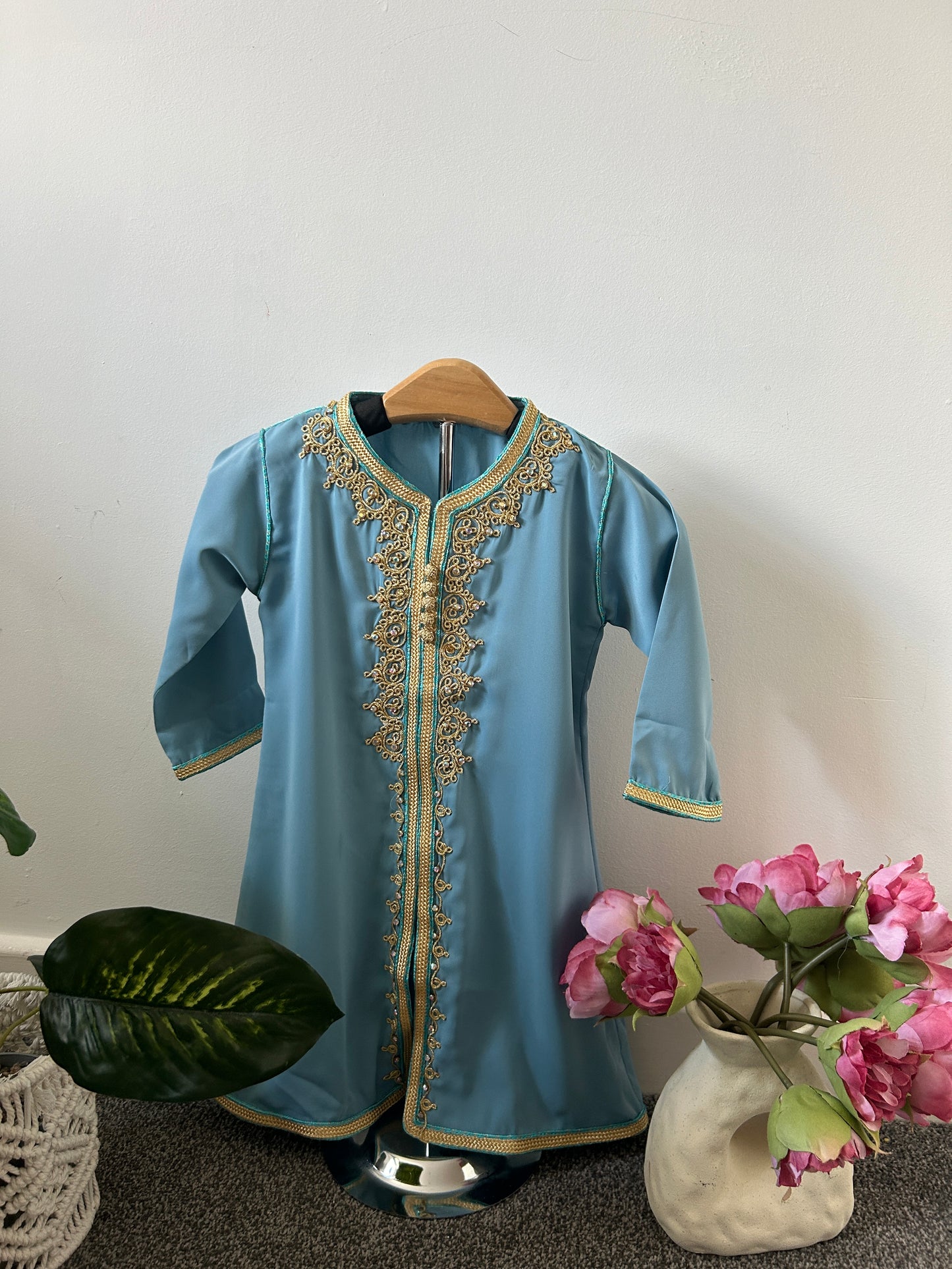 BELDI BABY CAFTAN SIMPLE EMBROIDERY (jewelled) 12-18 months