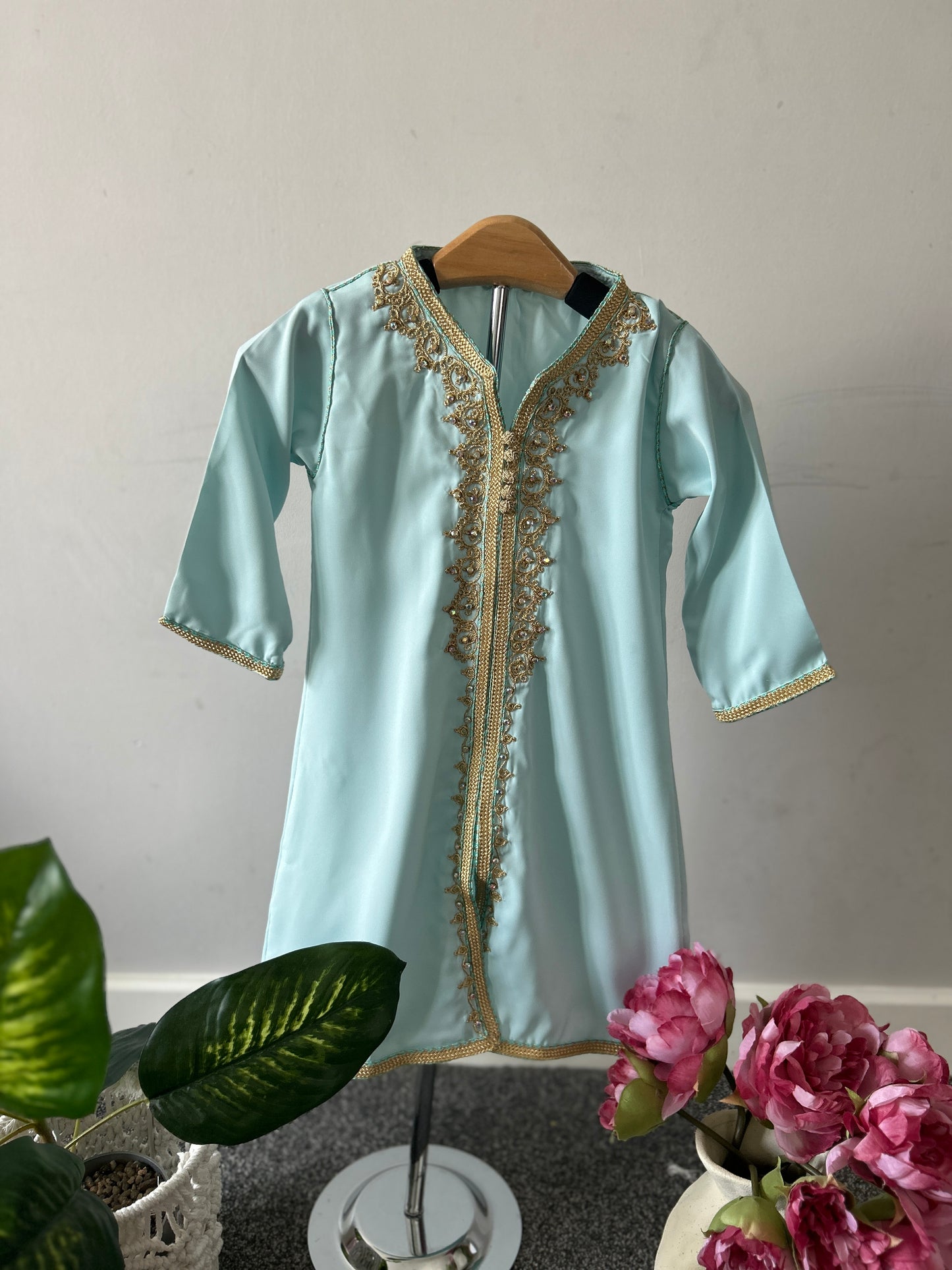 BELDI BABY CAFTAN SIMPLE EMBROIDERY (jewelled) 12-18 months